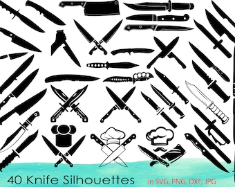40 Knife SVG Bundle,Knife Clipart,Knife DXF,Knife Vector,Knife png,Chef knife svg,Knife logo svg,Knife cut files,Kitchen knife svg,Dagger