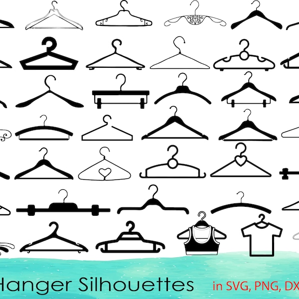 41 Hangers SVG Bundle,Hangers DXF,Hangers png,Clothes hangers svg,Hangers clipart,Hangers vector,Wardrobe svg,Closet svg,Hanger svg