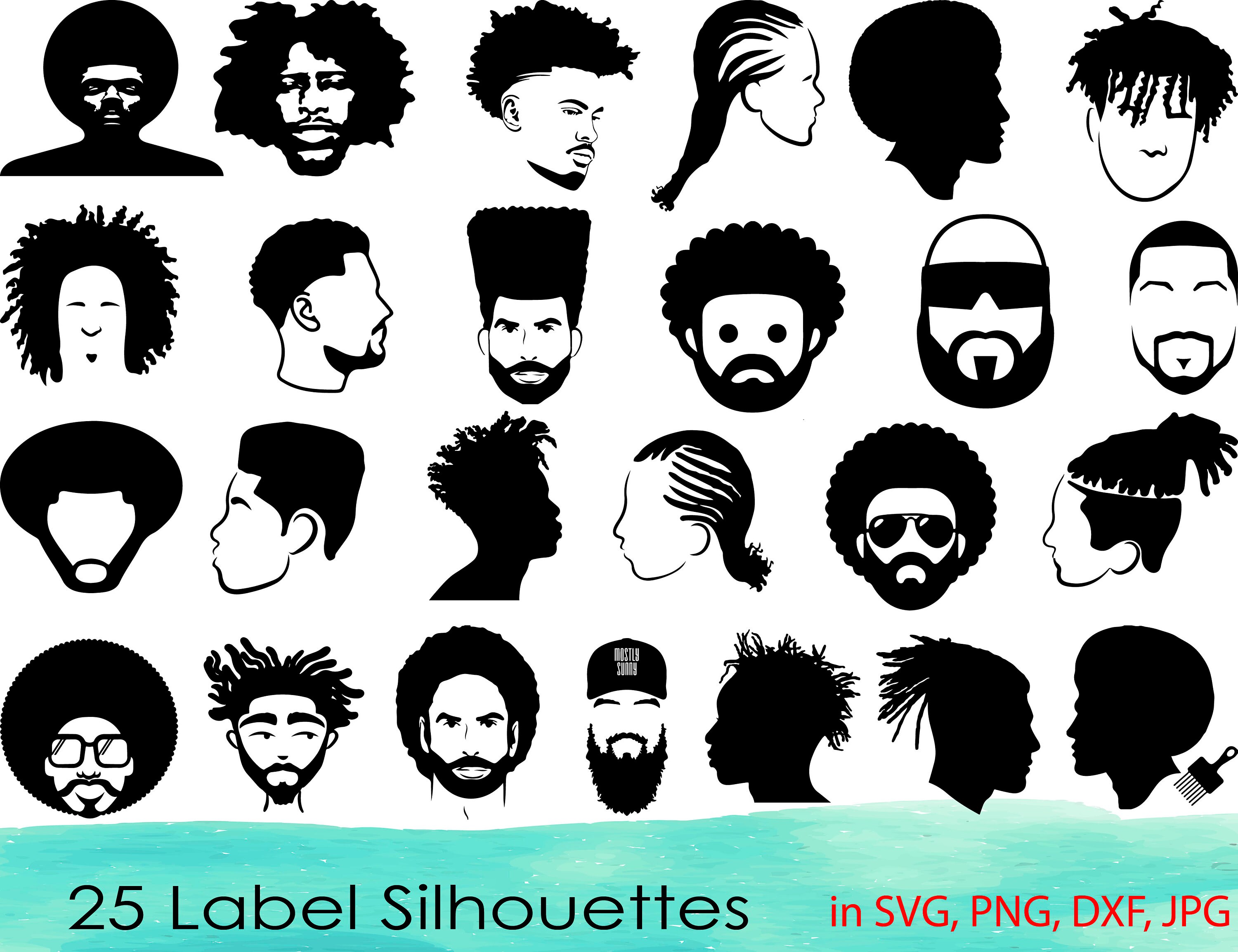 Black Man Svg Man Clipart Black Boy Svg Afro Hair Svg 