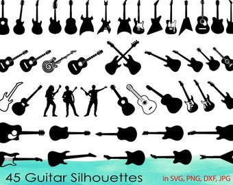 45 Guitar SVG Bundle,Guitar Clipart,Guitar DXF,Guitar Vector,Guitar png,Guitar cut files,Guitar designs,Electric Guitar svg, Rock svg