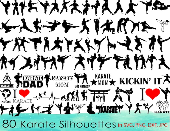 Download 80 Karate Svg Bundlemartial Arts Dxfkarate Clipartkarate Etsy