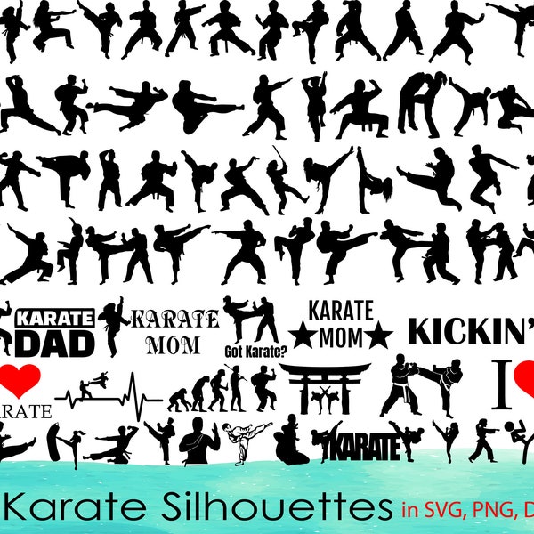 80 Karate SVG Bundle,Martial Arts DXF,Karate Clipart,Karate Cut file,Taekwondo svg,Karate Vector,Karate png,Aikido svg,Karate Mom,Karate Dad