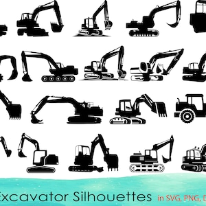 20 Excavator SVG Bundle,Excavator Clipart,Excavator DXF,Excavator Vector,Excavator png,Construction Truck SVG