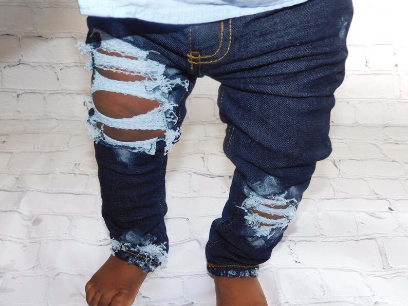 Distressed Kids Jeans Boy Jeans Girl Jeans Denim Pants Distressed Fashionable Pants I love it here distressed jeans