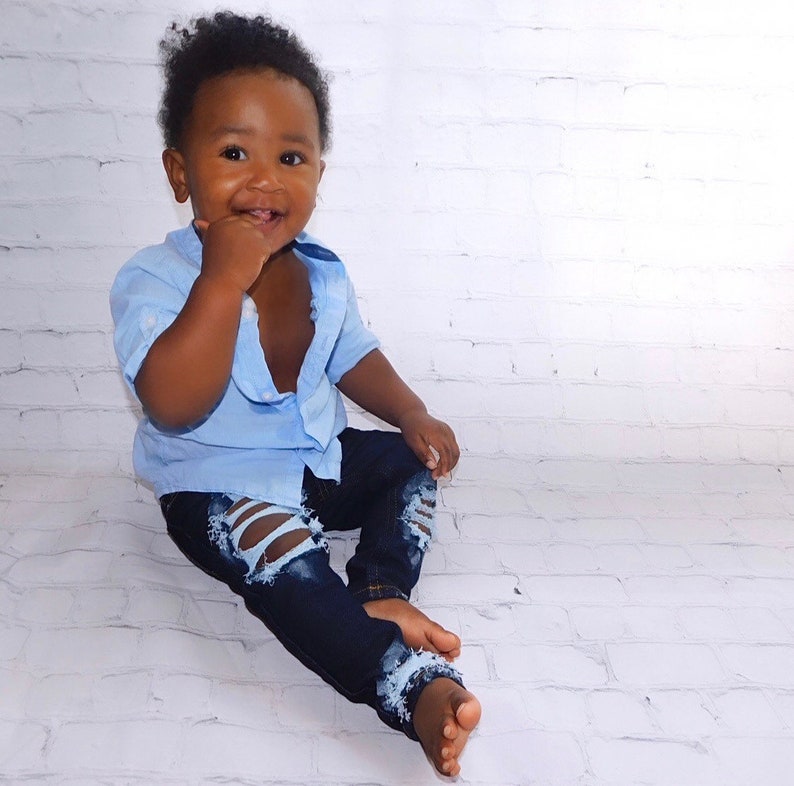 Distressed Kids Jeans Boy Jeans Girl Jeans Denim Pants Distressed Fashionable Pants I love it here distressed jeans