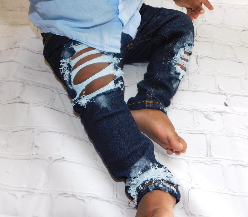 Distressed Kids Jeans Boy Jeans Girl Jeans Denim Pants Distressed Fashionable Pants I love it here distressed jeans