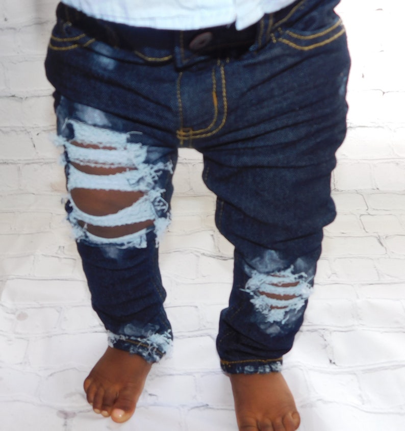 Distressed Kids Jeans Boy Jeans Girl Jeans Denim Pants Distressed Fashionable Pants I love it here distressed jeans