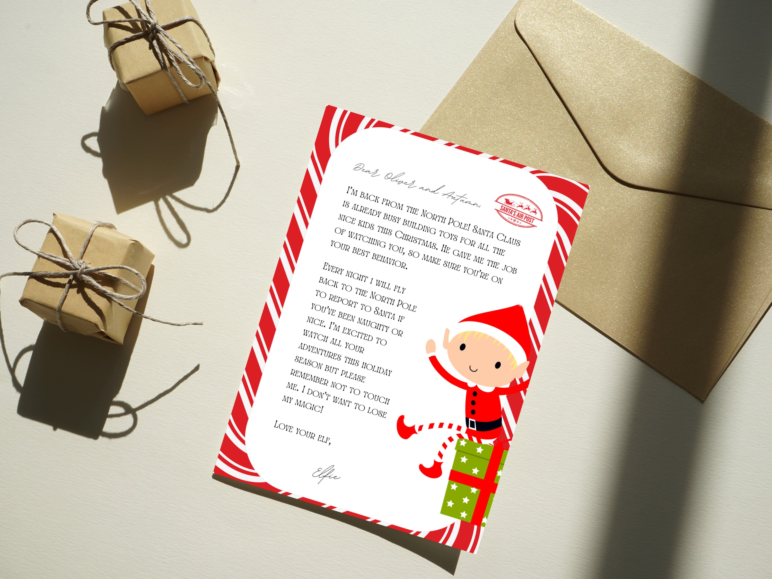 Boy Elf Arrival Letter Template Note From Elf on the Shelf Editable Elf Boy Elf Arrival Letter Template Note From Elf on the Shelf Editable Elf