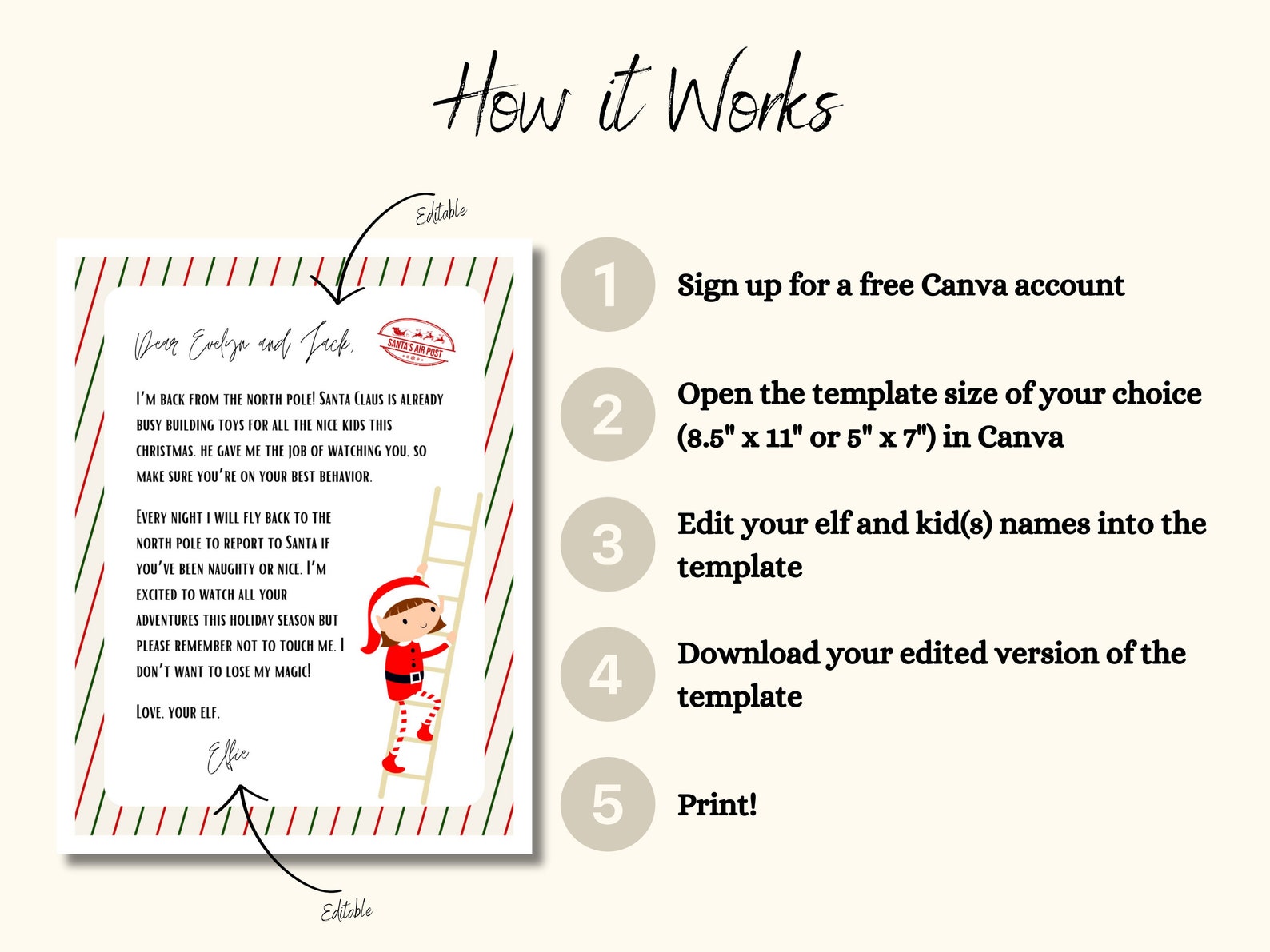 Image 3 for Elf On The Shelf Arrival Letter Template