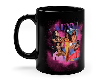 Kenya Moore Coffee Mug - Real Housewives of Atlanta - 11oz Black Ceramic