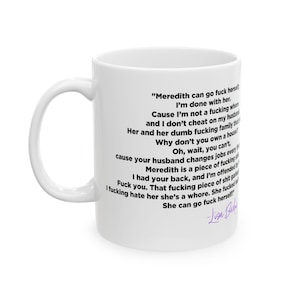 Lisa Barlow Rant Meredith Can Go F Herself Ceramic Coffee Mug, (11oz, 15oz)