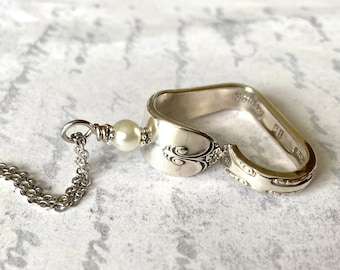 Heart Silverware Necklace, Vintage Exquisite 1940 Spoon Jewelry, Silverware Heart, Mothers Day Gift, Valentines Gift