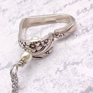 Heart Silverware Necklace, Evening Star 1950 Vintage Spoon Jewelry,Valentines Gift