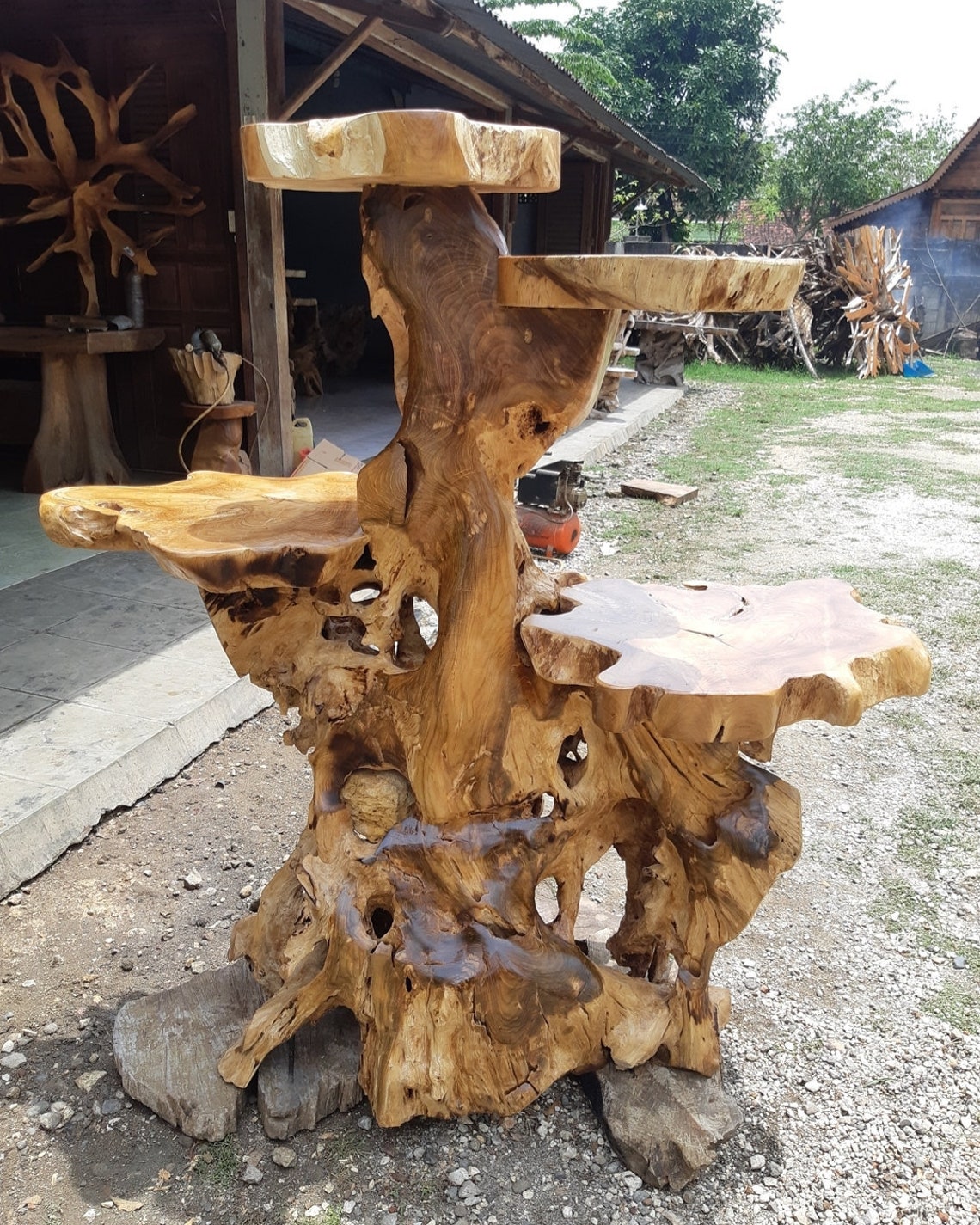 Teak Root Plant Stand High quality Teak Root Plant Stand | Etsy