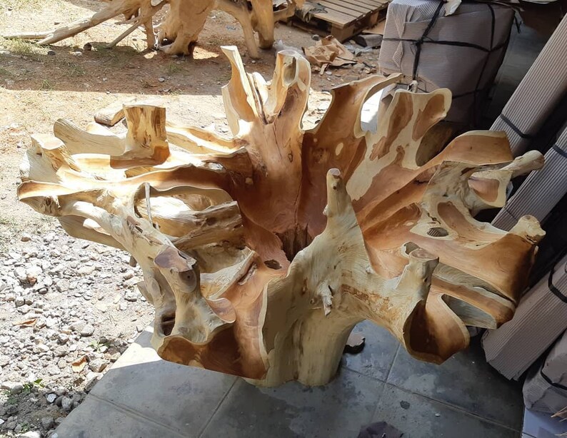 Natural Round Teak Root Coffee Table High Quality Teak From Etsy