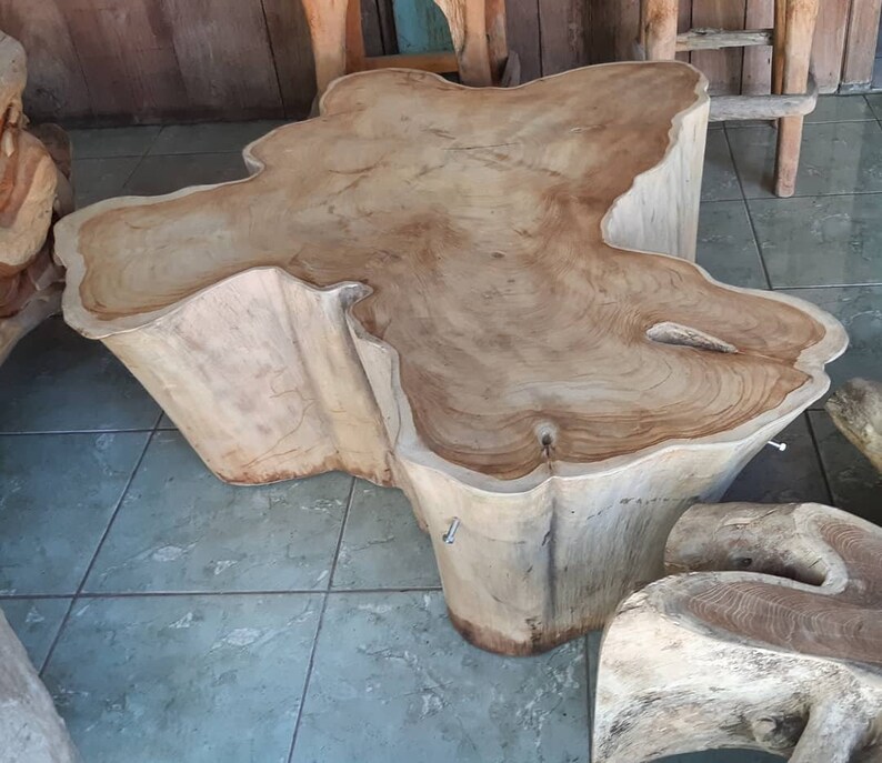 Middle Teak Stump Teak Root Coffee Table High Quality Teak Etsy