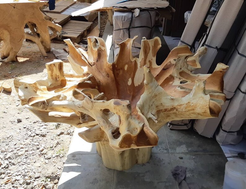 Natural Round Teak Root Coffee Table High Quality Teak From Etsy