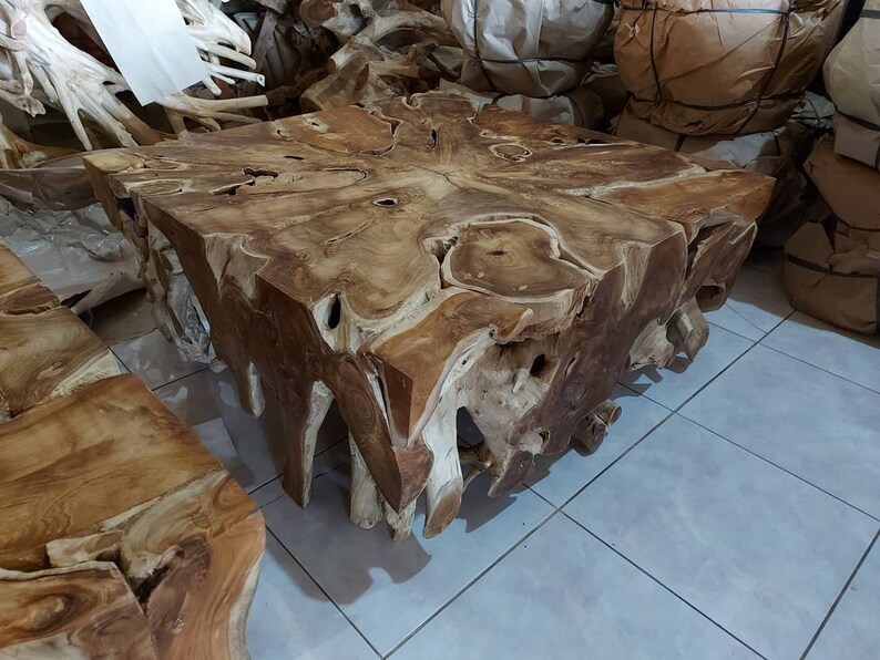 Square Drift Wood Teak Root Coffee Table High Quality Drift Etsy