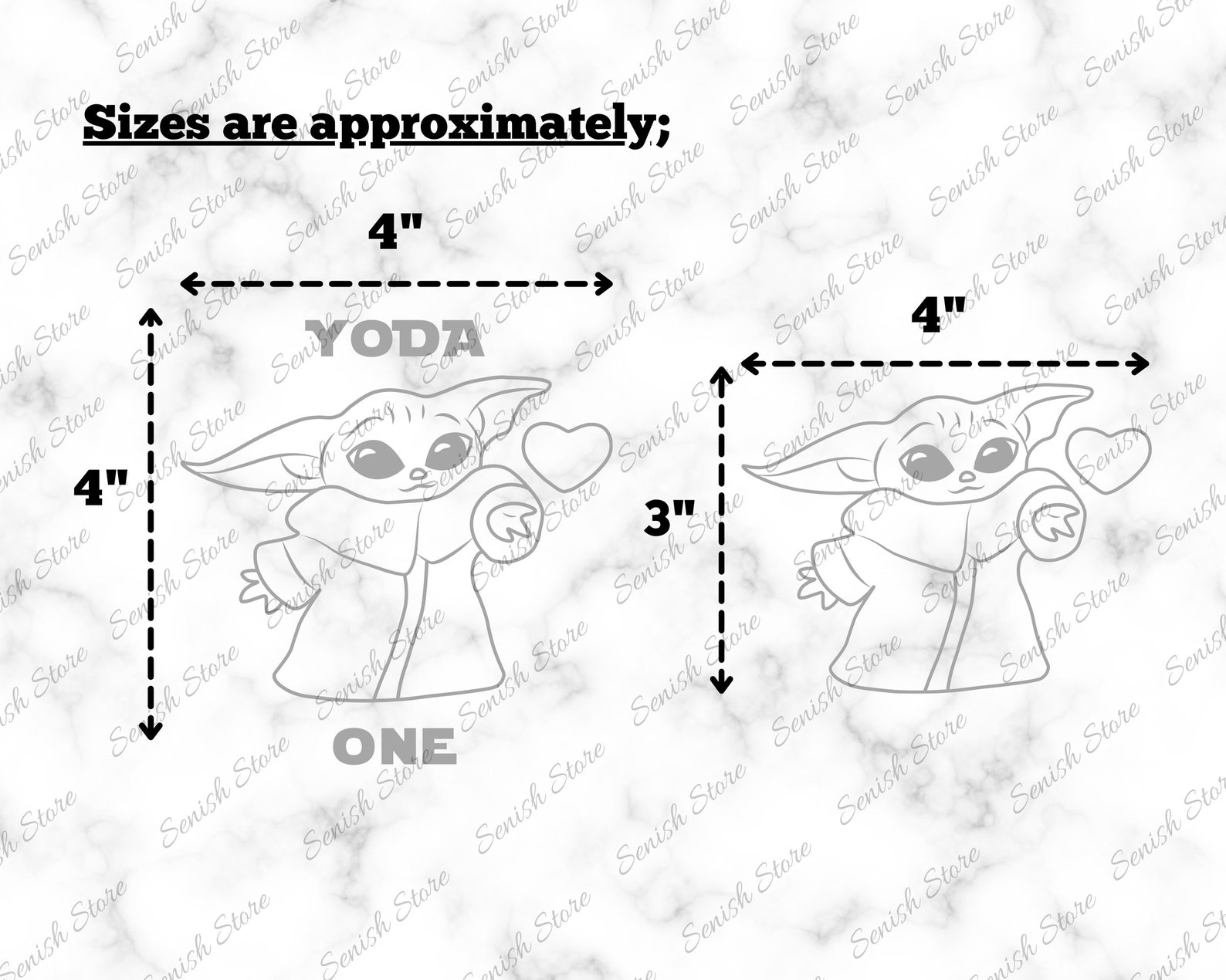 Baby Yoda One for Me Svg Baby Yoda With a Heart Png Star Wars Valentine