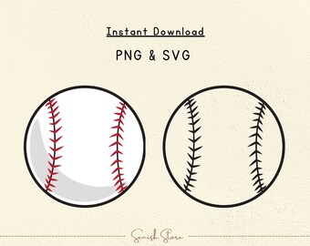 Baseball SVG & PNG  | Baseball Stitches, Designs | Baseball Mom Svg | Sports Files for Cricut, Silhouette, Laser Cutter | Digital Dowload |