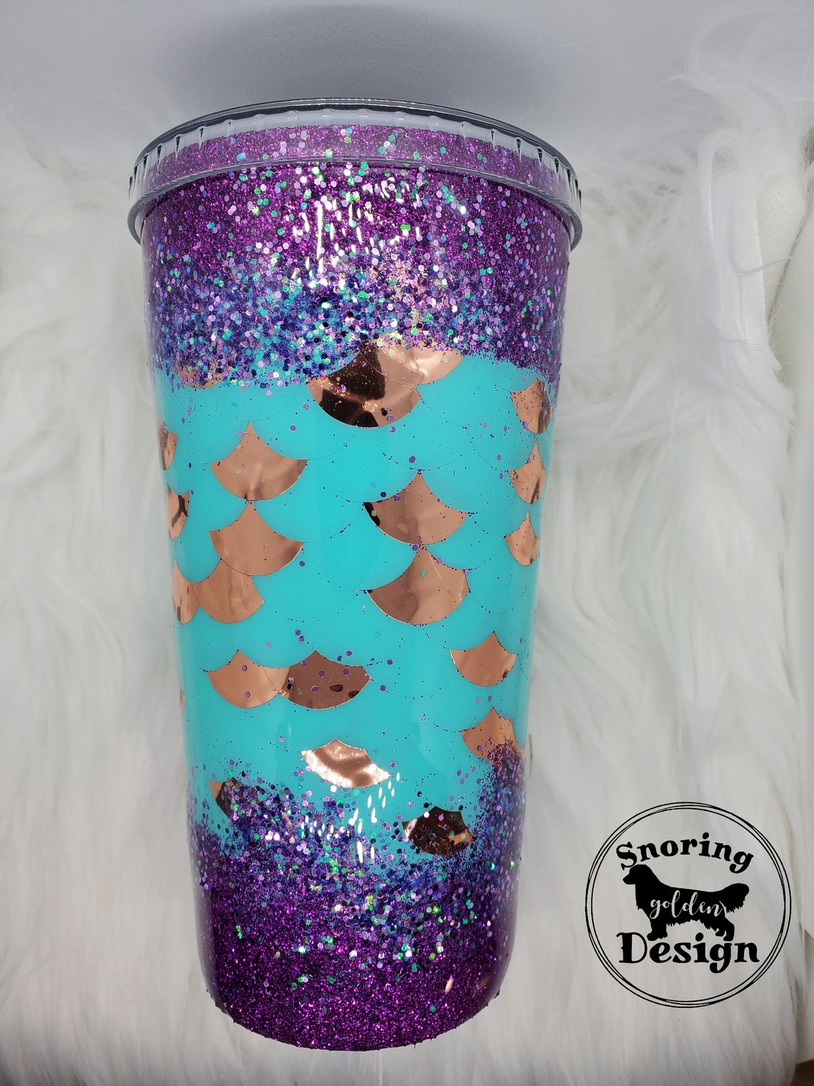 Mermaid Tumbler With Lid and Straw Etsy