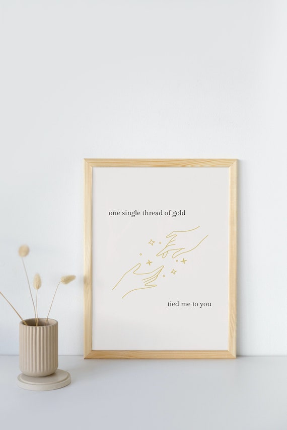 Taylor Swift Print Invisible String Lyrics Folklore - Etsy