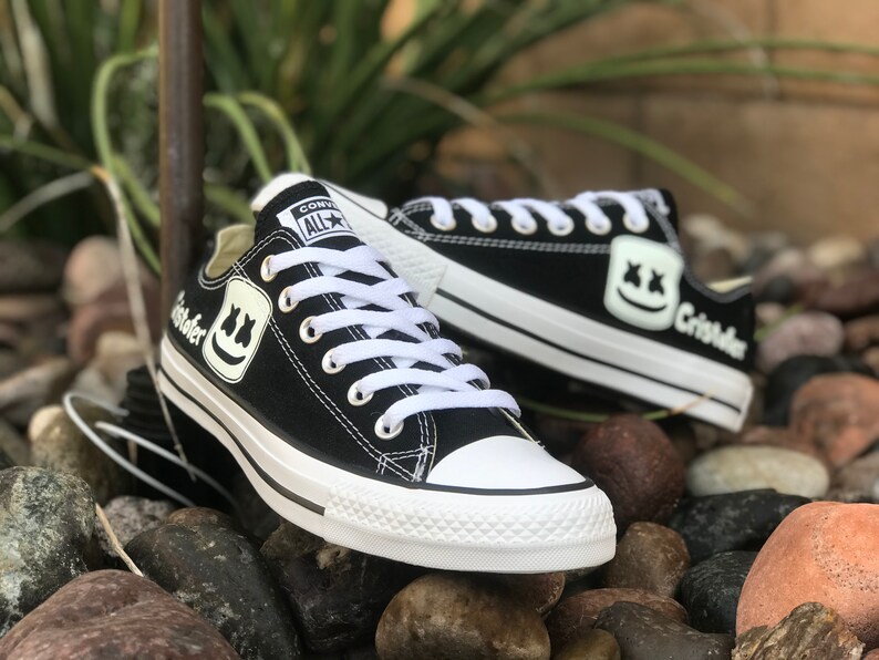 Marshmello DJ Adult Converse Shoes Glow in the Dark