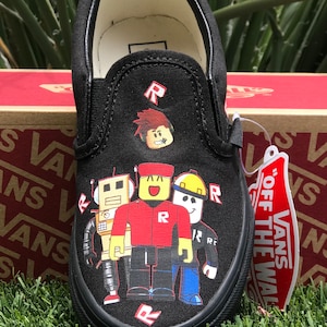 ROBLOXe Inspired Shoes on Original Vans Shoes 100% Hand Made For Kids and Adult Please read description for the size and shop policye