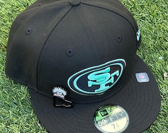 Gorra ajustada de San Francisco Gorra ajustada de los 49ers con pin leer descripción Color negro/verde azulado
