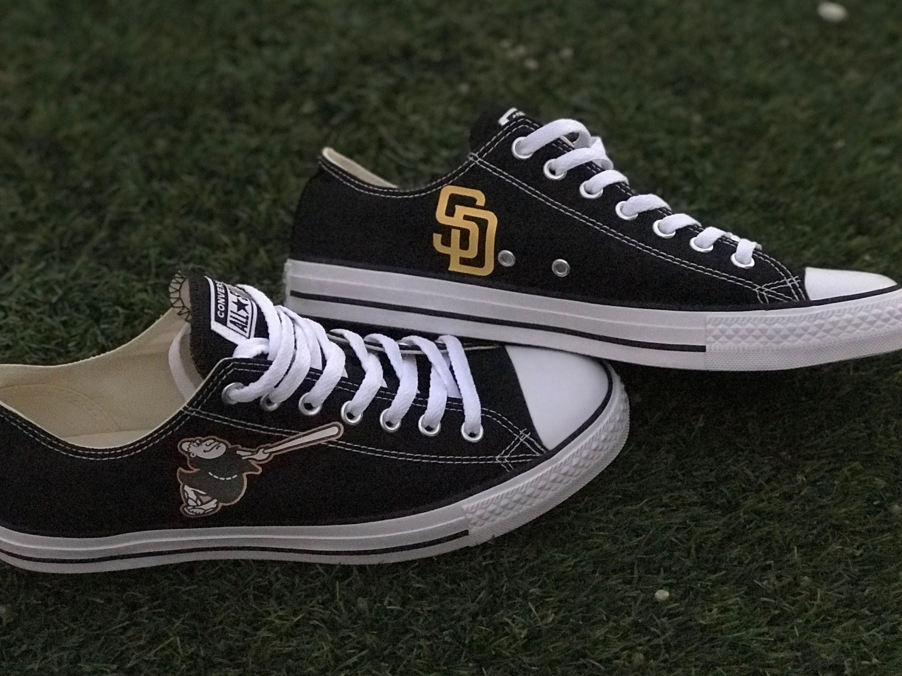 San Diego Padres Custom Made Converse Shoes Etsy