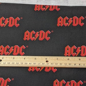 AC DC Logo Fabric - Etsy
