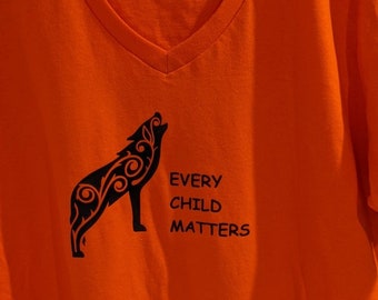 Ladies VNeck Orange shirt day Every Child Matters shirts