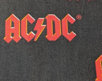 AC/DC Traditional Logo Fabric Fabric By-the-yard 100% - Etsy