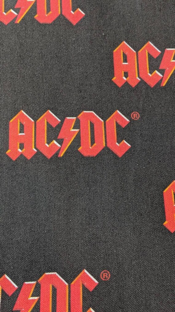 AC DC Logo Fabric - Etsy