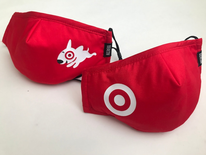 Target Face Mask with Filter Pocket 4 Layer Premium Quality Etsy