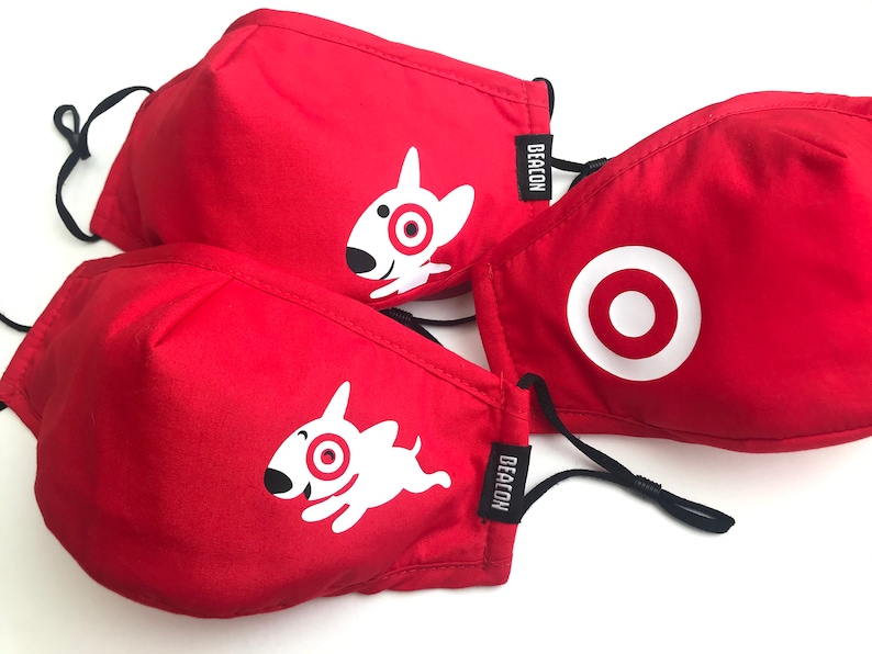 Target Face Mask with Filter Pocket 4 Layer Premium Quality Etsy