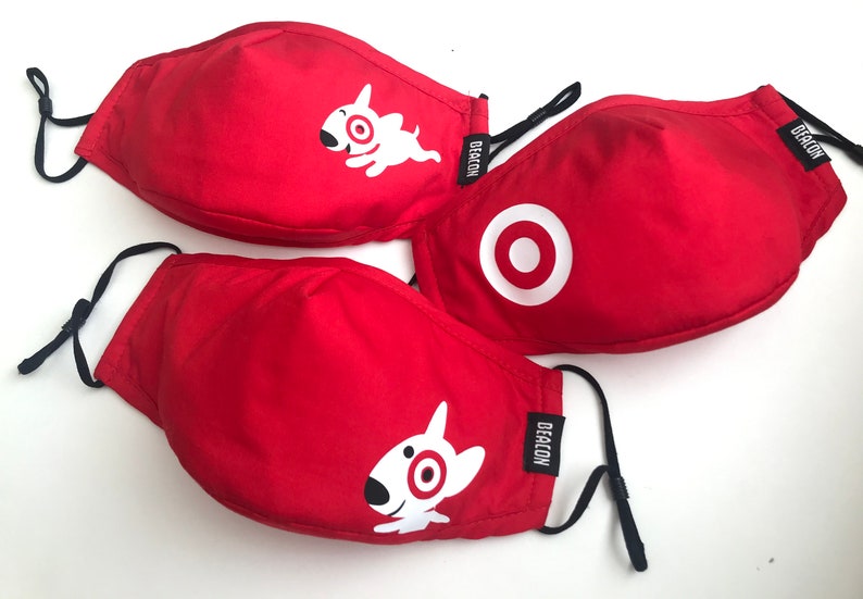 Target Face Mask with Filter Pocket 4 Layer Premium Quality Etsy