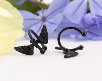 Bat Ear Cuff Sterling Silver/Bat Earrings Clip On/Bat Ear Cuff/Non Pierced Earrings/No Piercing Ear Cuff/Bat Earrings Silver/Bat Earrings