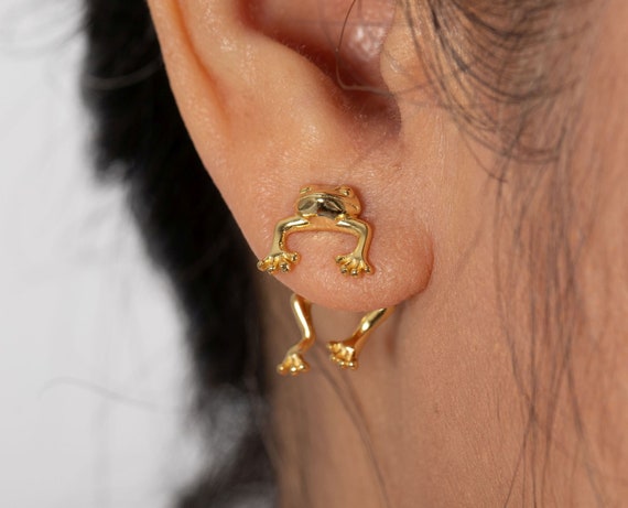 Etsy frog earrings deals