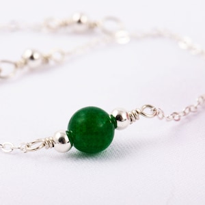 Dainty Jade Bracelet/Jade Bracelet Women/Jade Bracelet Chain/Jade Bracelet/Jade Bracelet Gold/Jade Bracelet Sterling Silver/Simple Bracelet