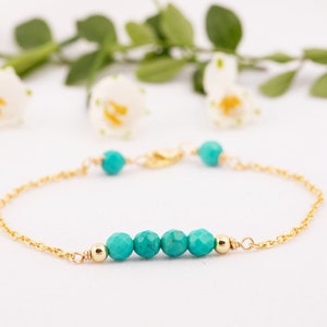 Turquoise Bracelet Sterling Silver, Turquoise Bracelet, December Gemstone Bracelet, Turquoise Gemstone Bracelet, Dainty Turquoise Bracelet