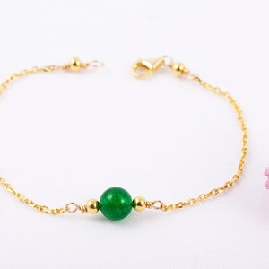 Dainty Jade Bracelet/Jade Bracelet Women/Jade Bracelet Chain/Bestfriend Birthday Gift/Jade Bracelet Gold/Jade Bracelet Sterling Silver