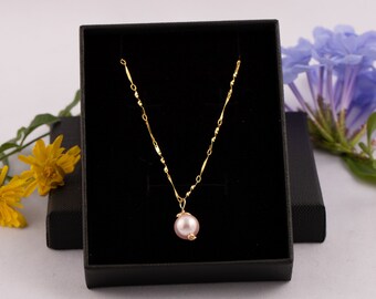 Simple Pearl Necklace/fresh Water Pearl 