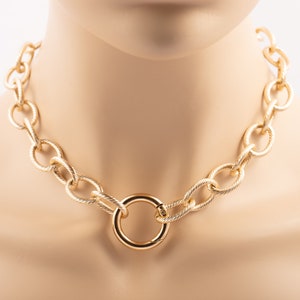 Colar de corrente robusta de ouro leve/colar de corrente robusta sem manchar/colar de corrente robusta feminino/colar de moda/colar elegante