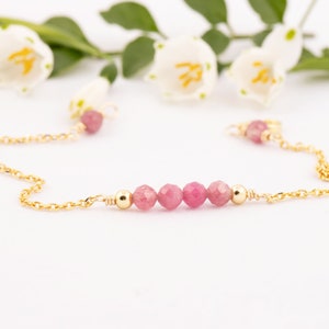 Tourmaline Bracelet Sterling Silver, Tourmaline Bracelet, October Birthstone Bracelet, Pink Tourmaline Bracelet, Tourmaline Bracelet Gold