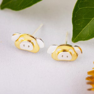 Schwein Ohrringe Ohrstecker für sie kleine Ohrstecker Sterling Silber Piggy Ohrringe Geschenk für Kinder Niedliche Tier Ohrringe Peppa Pig Ohrringe für Frauen