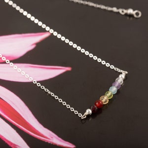 7 Chakra Necklace, Sterling Silver 7 Chakra Necklace, 7 Chakra Necklace for Women, Seven Chakra Necklace, 7 Chakra Necklace Gold
