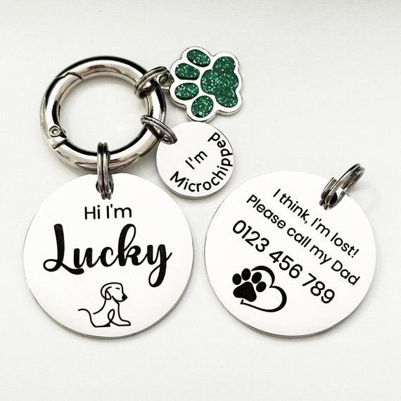 Dog Tags Engraved With Ten Year Guarantee Stainless Steel Personalised Pet Tag Custom Dog Tag for Large Dog Puppy Name ID Tag Dog Gift Etsy