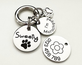 Placa de identificación para gatos grabada en acero inoxidable / Placas de identificación para gatos bonitas (Australia) / Placas de identificación personalizadas para gatos / Placa de identificación personalizada para gatos / Regalo para amantes de los gatos