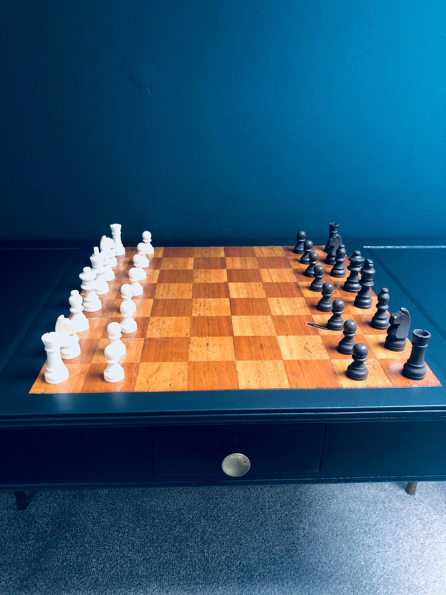 SOLD SOLD SOLD Rare Vintage Coffee Table With Built in Chess Etsy UK